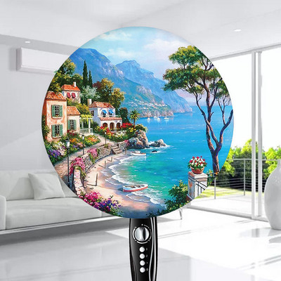 Jauns elektrisko ventilatoru apaļš putekļu necaurlaidīgs vāks Viss iekļauts pret piesārņojumu Modes grīdas ventilatora aizsardzība mājsaimniecības putekļu pārsegs