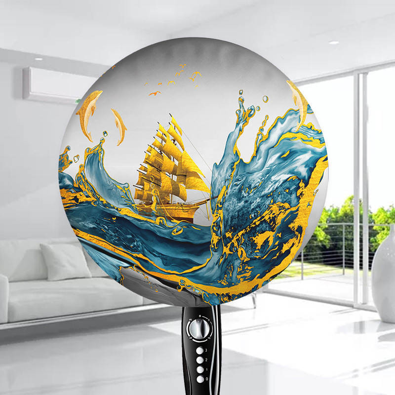 Jauns elektrisko ventilatoru apaļš putekļu necaurlaidīgs vāks Viss iekļauts pret piesārņojumu Modes grīdas ventilatora aizsardzība mājsaimniecības putekļu pārsegs