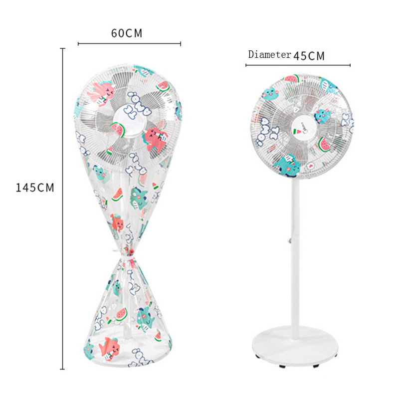 Ventilatora pārsegs Putekļu necaurlaidīgs ventilators Pilns vāks PEVA ūdensnecaurlaidīgs uzglabāšanas maisa statīvs Ventilatora putekļu pārsegs Mājsaimniecības grīdas ventilatora vāks Aizsargpārsegs