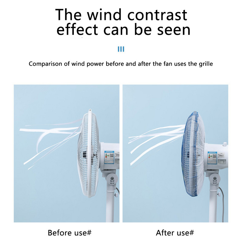 Elektriskais ventilatora aizsargtīkls bērniem Pretsaspiešanas rokas putekļu pārsegs Drošības tīkla pārsegs Pretbērnu pārsegs Bērnu aizsargpārklājs