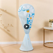 Mājsaimniecības grīdas ventilatora pārsegs Utility Izturīgs universāls elektriskā ventilatora putekļu pārsegs Smalks un blīvs šuvums Mitrumizturīgs ventilatora vāks