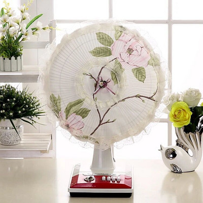 Elektriskie ventilatora pārsegi Ziedu dekoratīvie galda ventilatora putekļu vāki Mājsaimniecības universāls apaļas grīdas ventilators Pretsaspiešanas pirkstu aizsargmaciņa