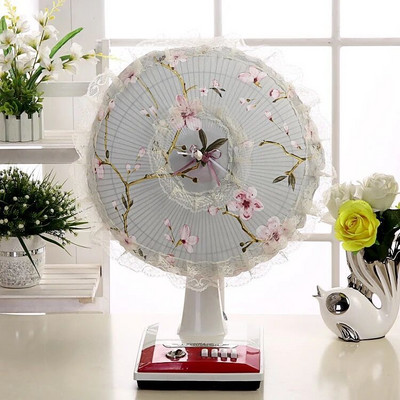 Elektriskie ventilatora pārsegi Ziedu dekoratīvie galda ventilatora putekļu vāki Mājsaimniecības universāls apaļas grīdas ventilators Pretsaspiešanas pirkstu aizsargmaciņa