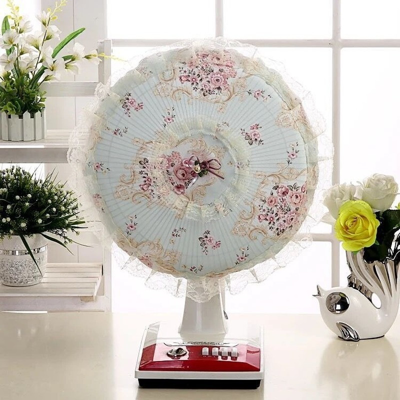 Elektriskie ventilatora pārsegi Ziedu dekoratīvie galda ventilatora putekļu vāki Mājsaimniecības universāls apaļas grīdas ventilators Pretsaspiešanas pirkstu aizsargmaciņa