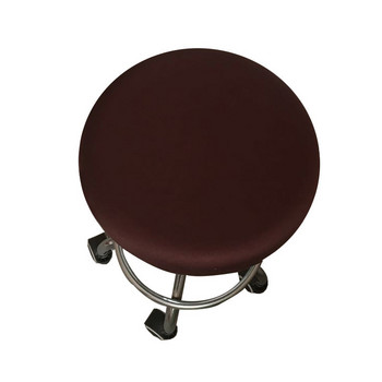 Στρογγυλό κάλυμμα καρέκλας Spandex Κάλυμμα σκαμπώ μπαρ Ελαστικό καλύμματα καθισμάτων Καρέκλα σπιτιού Απλό Stretch Slipcover Μονόχρωμα Νέα Μόδα