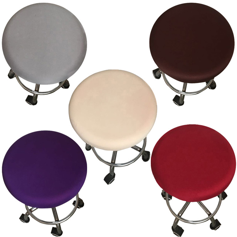 Apvalus kėdės užvalkalas Spandex baro kėdės užvalkalas Elastingi sėdynių užvalkalai Namų kėdė Paprastas tamprus kėdės užvalkalas vienspalvių spalvų nauja mada