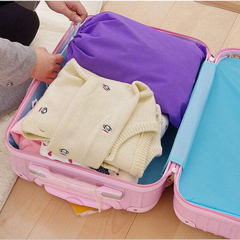 5 ΤΕΜ. Μη υφασμένη τσάντα αποθήκευσης, επαναχρησιμοποιήσιμη τσάντα με κορδόνι, οργάνωση τσάντας αποθήκευσης ρούχα, παπούτσια, τσάντα αποθήκευσης, φορητά αξεσουάρ ταξιδιού