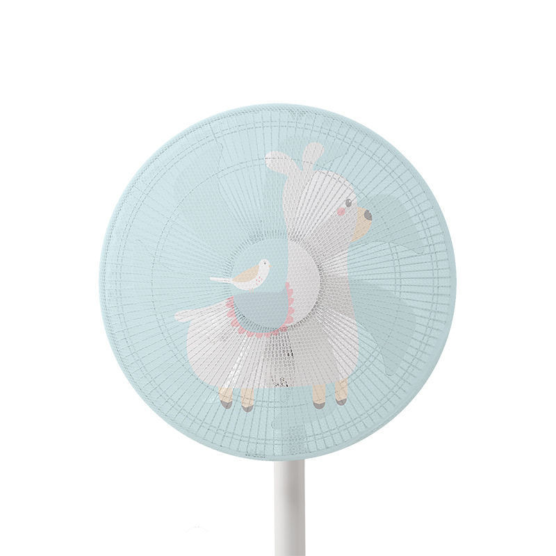 Apaļš ventilatora pārsegs daudzfunkcionāls mazgājams karikatūras sieta ventilatora pārsegs mazuļa pirkstu aizsargs, 35/40/45cm.