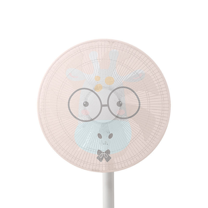 Apaļš ventilatora pārsegs daudzfunkcionāls mazgājams karikatūras sieta ventilatora pārsegs mazuļa pirkstu aizsargs, 35/40/45cm.