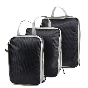Τσάντα αποθήκευσης ταξιδιού Συμπιεστής συσκευασίας κύβοι Πτυσσόμενη αδιάβροχη βαλίτσα ταξιδιού Nylon φορητή με τσάντα οργάνωσης αποσκευών