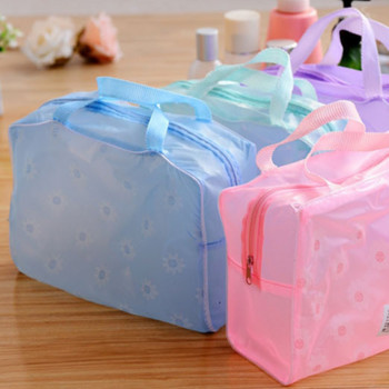 5 цветна водоустойчива PVC чанта за съхранение на козметика Дамски прозрачен органайзер за Компресираща торбичка за грим Пътуващи чанти за баня