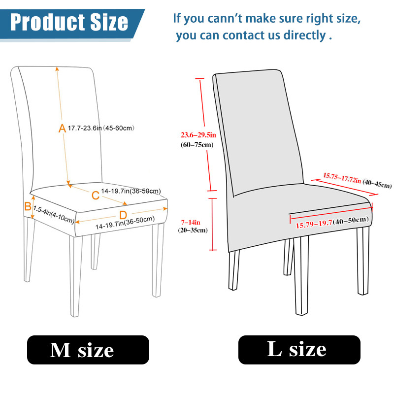 Velveta spandeksa krēslu pārvalki ēdamistabai virtuvei viesnīca banketam, elastīgam M/LS izmēra krēslu aizsargiem. Pārvalki noņemami mazgājami