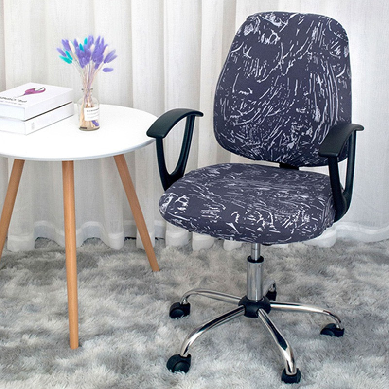 Калъф за офис разделен стол Универсален разтеглив калъф за фотьойл за компютърен стол Калъф за стол Подвижен протектор за седалка Funda Para Silla