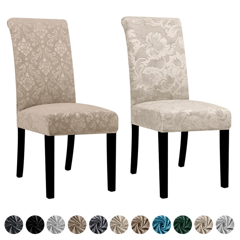 Husă pentru scaun din material textil în relief pentru sufragerie Husă elastică moale pentru scaune de sufragerie Husă pentru scaune pentru decorarea casei de iarnă