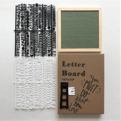 10x10 hüvelykes fa üzenőtábla parafa tábla fali dekoráció filc levéltábla tölgy 460 betűs húzózsinór táska filc levéltábla lakberendezés