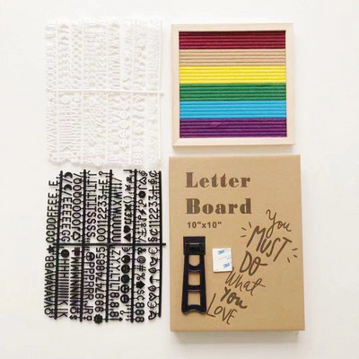 10x10 hüvelykes fa üzenőtábla parafa tábla fali dekoráció filc levéltábla tölgy 460 betűs húzózsinór táska filc levéltábla lakberendezés