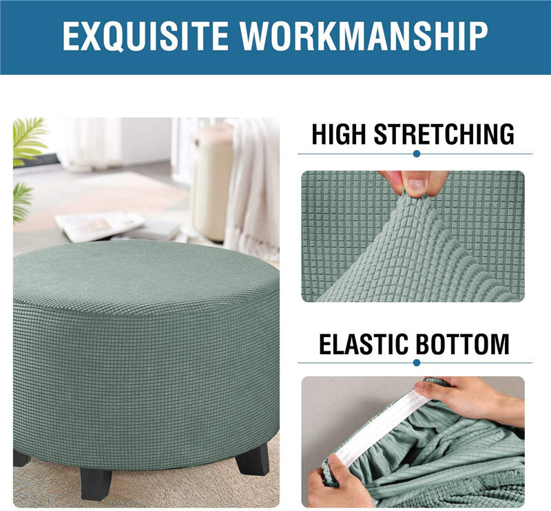 1 vnt. „Viskas įskaičiuota“ apvalus kėdės užvalkalas „Spandex“ elastinis pėdų 360 laipsnių apsauginis užvalkalas, skirtas svetainei, lengvai montuojamas