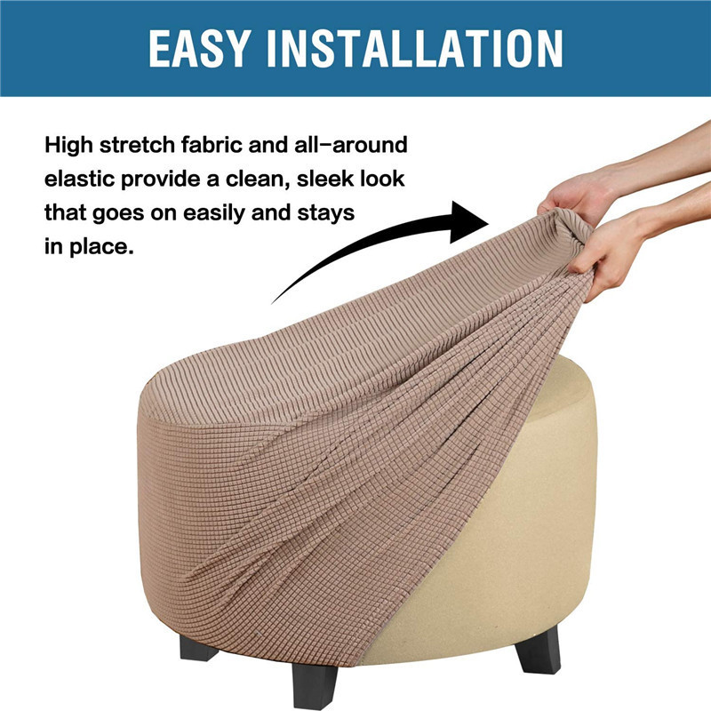 1 vnt. „Viskas įskaičiuota“ apvalus kėdės užvalkalas „Spandex“ elastinis pėdų 360 laipsnių apsauginis užvalkalas, skirtas svetainei, lengvai montuojamas