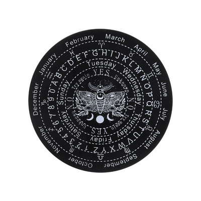 Žvaigždės Saulė mėnulis Juoda balta medinė švytuoklinė lenta, skirta raižiniams būrimui, pranešimų lenta Medienos gabalas, altoriaus dekoravimas, sienos ženklas