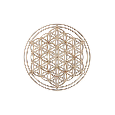 Medinės sienos Menas Namų dekoras Gyvybės gėlė Energijos kilimėlis Dekoratyvinės lentos Amatai Medžio gabalas Padėkliukai Šventos geometrijos ornamentas