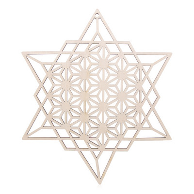 Medinės sienos Menas Namų dekoras Gyvybės gėlė Energijos kilimėlis Dekoratyvinės lentos Amatai Medžio gabalas Padėkliukai Šventos geometrijos ornamentas