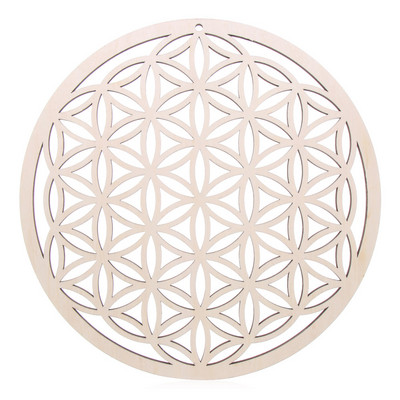 Medinės sienos Menas Namų dekoras Gyvybės gėlė Energijos kilimėlis Dekoratyvinės lentos Amatai Medžio gabalas Padėkliukai Šventos geometrijos ornamentas