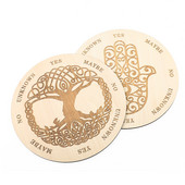 20 cm-es fából készült csakra ingadeszka energialap jóslás jógához meditációs tábla metafizikai oltárhoz, Wicca kellékek