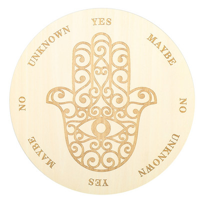 20 cm-es fából készült csakra ingadeszka energialap jóslás jógához meditációs tábla metafizikai oltárhoz, Wicca kellékek