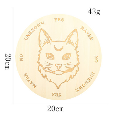 20 cm-es fából készült csakra ingadeszka energialap jóslás jógához meditációs tábla metafizikai oltárhoz, Wicca kellékek