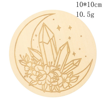 Kūrybingas saulės mėnulio raštas medinis būrimas švytuoklinė lenta lazeriu pjaustyta metafizinė altoriaus krištolinė ekrano padėkliukų namų dekoracija