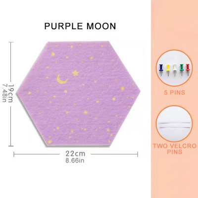 1 vnt. veltinio lentos plytelės šešiakampės įspėjimo kamštienos lipnios kaiščių lentos pranešimas Pranešimas Kambario sienų dekoras Lipdukų lapelių nuotraukų ekranas