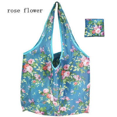 Lausriidest korduvkasutatavad ostukotid Naiste kokkupandav kandekott Kokkupandav suure mahutavusega käekotid Kaasaskantav riidest ökotoidukott