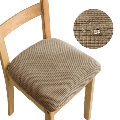 Ūdensnecaurlaidīgs noņemams ēdamistabas krēsla sēdekļa pārvalks Žakarda elastīga krēsla sēdekļa spilvena pārvalks ēdamistabas virtuves banketam