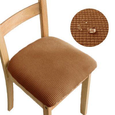 Ūdensnecaurlaidīgs noņemams ēdamistabas krēsla sēdekļa pārvalks Žakarda elastīga krēsla sēdekļa spilvena pārvalks ēdamistabas virtuves banketam