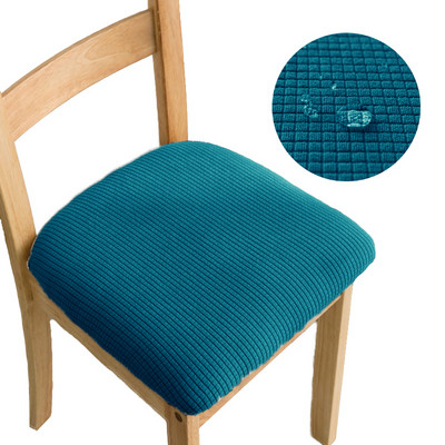 Ūdensnecaurlaidīgs noņemams ēdamistabas krēsla sēdekļa pārvalks Žakarda elastīga krēsla sēdekļa spilvena pārvalks ēdamistabas virtuves banketam