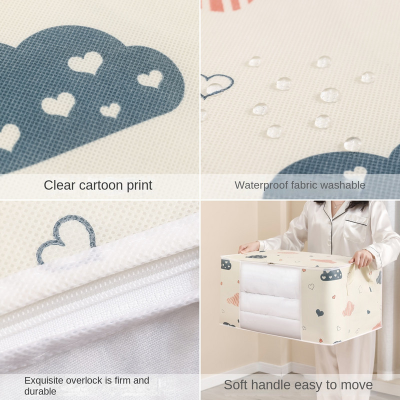 Vizuāla segas uzglabāšanas soma Mājsaimniecības drēbju skapis Segu apģērbu organizators Lielas ietilpības segas šķirošanas somas Putekļu necaurlaidīgs organizatora soma