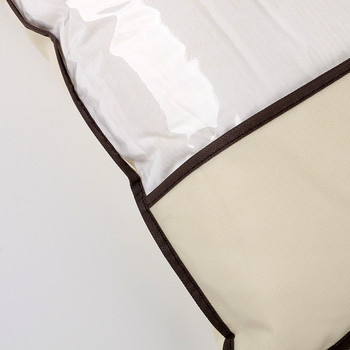 Non-woven Tote Bag Home Textile φερμουάρ Ανθεκτικό στη σκόνη Τσάντα συσκευασίας Πάπλωμα Μαξιλάρι Ρούχα Αποθήκευση Διαφανής τσάντα PVC Χονδρική