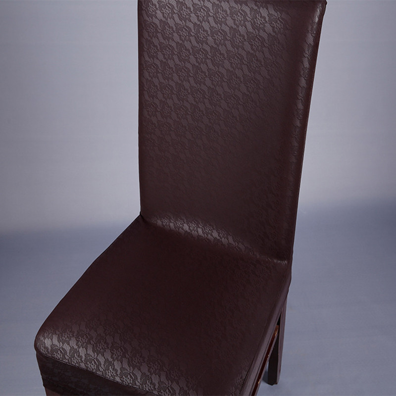 Augstas kvalitātes ūdensnecaurlaidīgs PU ēdamistabas krēsla pārvalks Ādas krēsla pārvalks Elastic Stretch Housse De Chaises