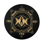 Švytuoklės lenta Juoda balta spalva su žvaigždėmis Saulės mėnulis būrimui Metafizinė pranešimų lenta raganavimo Wiccan altoriaus reikmenys