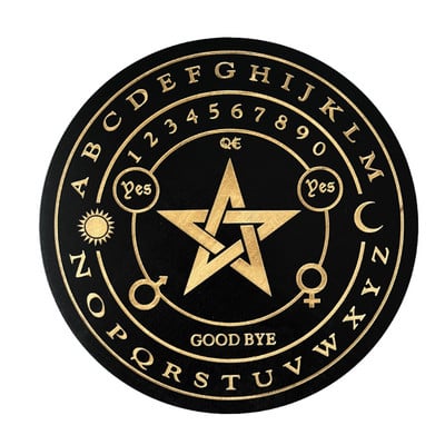 Švytuoklės lenta Juoda balta spalva su žvaigždėmis Saulės mėnulis būrimui Metafizinė pranešimų lenta raganavimo Wiccan altoriaus reikmenys