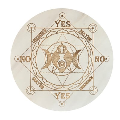 Švytuoklės lenta Juoda balta spalva su žvaigždėmis Saulės mėnulis būrimui Metafizinė pranešimų lenta raganavimo Wiccan altoriaus reikmenys