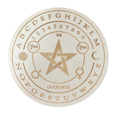 Medinė būrimo švytuoklės lenta Juoda balta spalva su žvaigždėmis Saulės mėnulis būrimui pranešimų lentos metafizinis altoriaus dekoras