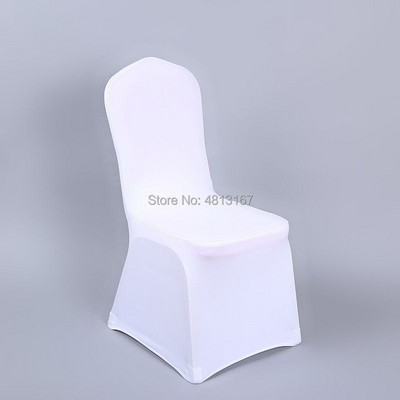 Balts kāzu krēsla pārvalks Universāls elastīgs poliestera spandeksa elastīgs sēdekļu pārvalks Kāzas Hotel āra banketu vakariņas