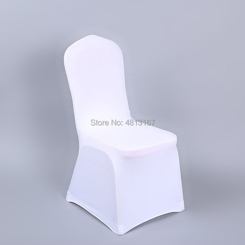 Balts kāzu krēsla pārvalks Universāls elastīgs poliestera spandeksa elastīgs sēdekļu pārvalks Kāzas Hotel āra banketu vakariņas