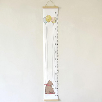 Нов висящ стикер за стена за декорация на детска стая Измерване на височина Линийка Тапет Бебешки детски висящ линийка Диаграма на растежа Подвижен