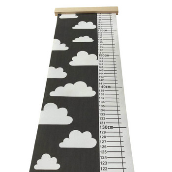 Скандинавска детска линийка за височина Платнена висяща диаграма за растеж Декорация на стена за детска стая Декоративни диаграми за растеж Линийка за височина