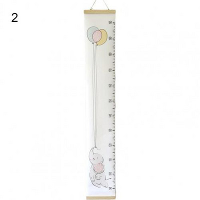 Din lemn pentru agățat pe perete, indicator de diagramă de creștere, riglă de măsurare a înălțimii bebelușului, model de desene animate, pânză fără miros, detașabilă pentru camera copilului