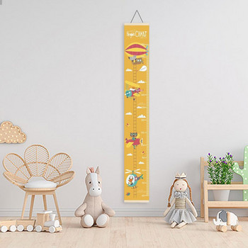 Линийка за измерване на височината на бебета Практична таблица с щампа с животни Детска таблица за растеж за многократна употреба Детска таблица за растеж на дома Декорация на дома