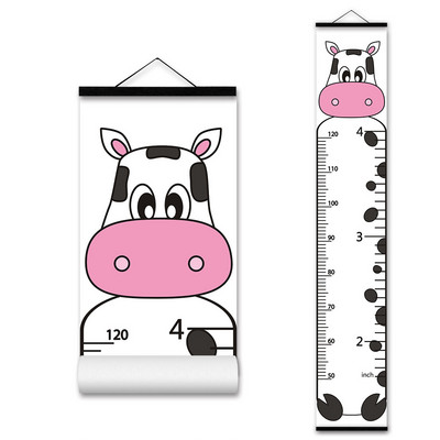Dekoratīvs mazuļa augšanas diagrammas Anime plakāts bērnu istabas dekorēšanai Sienas dekors Karikatūra Koka augstuma diagramma Augstuma mērīšanas lineāls