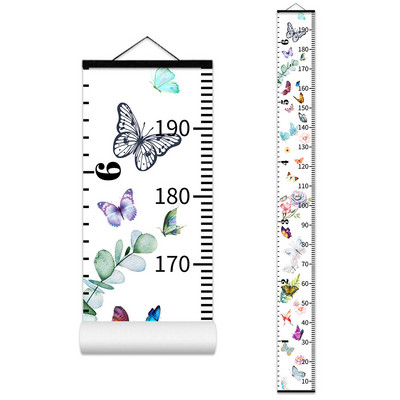 Dekoratīvs mazuļa augšanas diagrammas Anime plakāts bērnu istabas dekorēšanai Sienas dekors Karikatūra Koka augstuma diagramma Augstuma mērīšanas lineāls